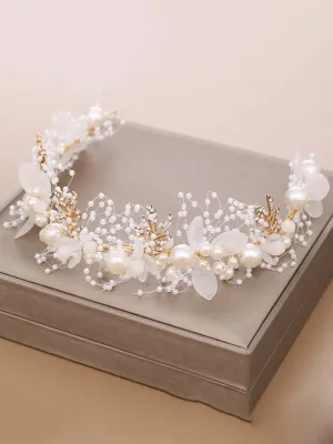 Girls Party Faux Pearl Hair Headband